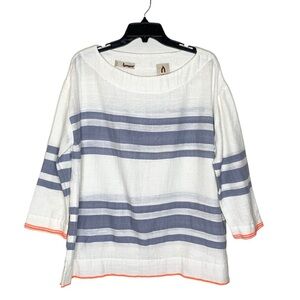 LemLem - Slub Cotton Boatneck Striped Top - Large